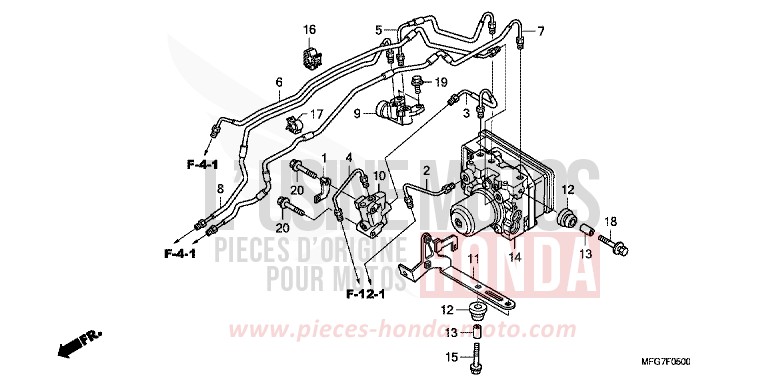 ABS-MODULATOR von Hornet ABS PEARL SIENA RED (R320) von 2009